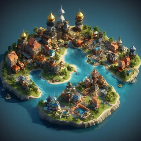 <lora:sdxl_isoland:0.8> iso island
new york by night , surrounded by water, tile