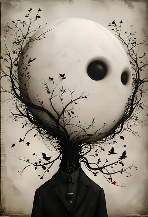 in the epic style of Anton Semenov, create something completely stupid in a very clear and simple design, using red and black colours, (and don't forget to add a small piece of beauty and (real fun):1.2), use sarcasm and really every kind of evil cliché, (masterpiece of unconventional Art:1.2), highest quality, 32k, intricate details,, <lora:sdxl_add-detail-xl>, <lora:sdxl_xl_more_art-full_v1:0.8>, <lora:sdxl_style_Anton Semenov_tbh118-sdxl:0.8>, , , , ,