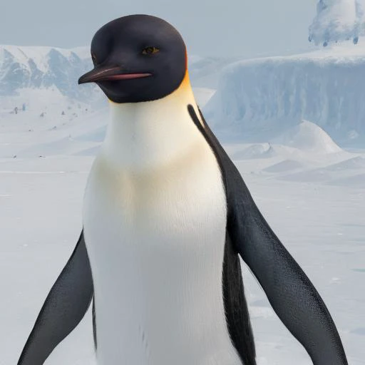 <lora:Gloria:0.7> female emperor penguin,