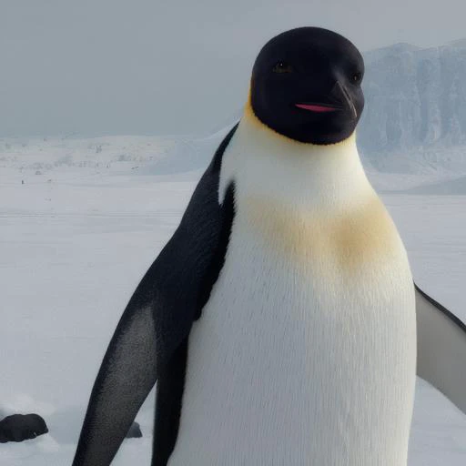 <lora:Gloria:0.7> female emperor penguin,