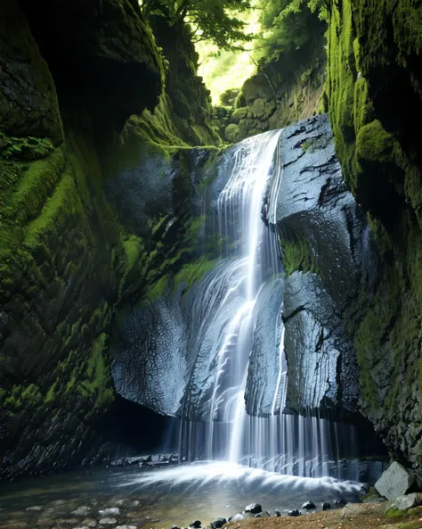 <lora:Narrow_waterfall_v1:0.7> ,landscape, falls, narrow waterfall,