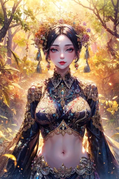 (tmasterpiece,top Quority,best qualtiy,offcial art,Beauty and aesthetics:1.2),(1girl),Extremely detailed,(s fractal art:1.1),ancient wind,extremely colorful,Most detailed,(masterpiece), best quality, expressive eyes, perfect face,{(1 woman showing vagina, wet pussy, vaginal, beautiful girl slight smile, flirty smile)}, perfect caucasian face,(masterpiece), best quality, expressive eyes, perfect face,((masterpiece)),((best quality)),((HD)),((extremely detailed)),((cinematic lighting)),((detailed)),((perfect face)), expressive eyes, dark skin,((tribal )),(beautiful nose),(earrings),(black choker),(long black hair),(blunt bangs),(black eyes),(sharp eyes),(thick eyelashes) ,((completely nude)), ((nipples)),(cute bottom lip), (jungle background),(tribal body tattoos), full body,girl seen from below, wet skin, tattoo mandala and flowers, interior of ancient temple flooded with water, night light, interior of ancient temple flooded with water, tattoos of mandala and flowers on bare skin, girl sitting on pedestal showing vagina, girl sitting on wall with thighs apart showing the vagina, illuminated face, radiant face with areola, feet submerged in transparent water,floating antique clock, lamp, lantern, night sky with storm, full moon, extremely soft and fluid paint, 3D liquid paint, 3D fractals,splash effect, sea, fluid, 3D fractals, dreamy glow, oil painting with strong strokes, dripping paint, night sky with storm, floating antique clock, lamp, lantern, nfsw, Caucasian girl, detailed background, detailed face , realistic face, overexposure, {{hyperrealistic}}, full body, love, devotion, beautiful lighting, warm lighting, cinematic shot, depth of field, iridescent, illustration, light smile, closed mouth, no panties, no bra, vagina a the view, slight smile, mischievous look, flirtatious look, flirtatious smile,(nsfw:1.5),