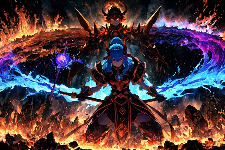 I am the principle of Fire, Destruction is my name, i am the molten, the inner fire of the earth, my magnet core spins it all, my face is the end of the universe.
Gather oh elements of Fire, breathe in the oxygen of life turn white in anger, turn blue for banishing the evil.
Destroy my Enemy with maximal prejudice. I am the Avatar of your doom and i will end your existence here and now. May your life end with this final judgement.
Apocalyptic Plasma Rain of Catastrophes!