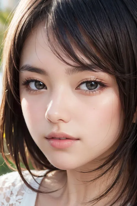 1girl, (close up:1.2), oblique angle, canted angle, best quality, masterpiece, illustration, photorealistic, (realistic:1.4), photo-realistic, RAW photo, ultra-detailed, CG, unity, 8k wallpaper,16k wallpaper, extremely detailed CG, extremely detailed, an extremely delicate and beautiful, extremely detailed, Amazing, finely detail, official art, High quality texture, incredibly absurdres, highres, huge filesize, highres, look at viewer, (young:1.4), (beautiful detailed Japanese girl), 18 years old girl, (glossy shiny skin, beautiful skin, fair skin, white skin, realistic_skin), ((shiny black hair)), perfect face, detailed beautiful face, detailed light brown eyes, glossy lips,