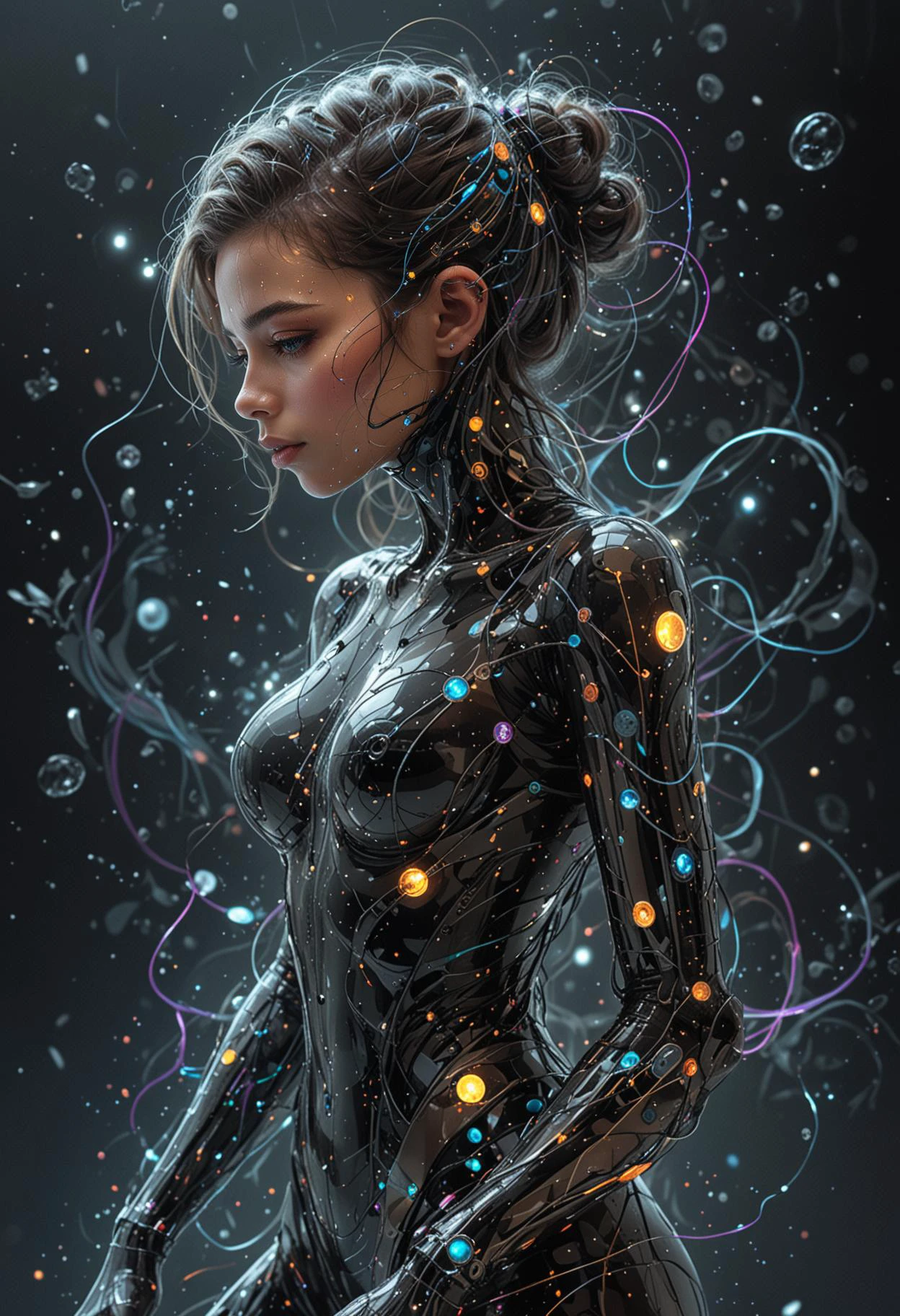 futuristic style fantastic girl in space
<lora:ArtfullyME_SDXL__v1:0.5> Artme . sleek, modern, ultramodern, high tech, detailed