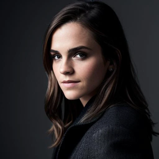 (professional portrait shot of embedding: subjects\EmmaWatson), brown hair,
studio lighting, dark style:0.6, studio shot, high Resolution, sharp focus, cv shot, closed mouth, passport photo, 1girl, beautiful woman, detailed facial features, realistic, skin texture, soft natural lighting, absurdres, natural lighting, high quality, high detailed skin, 8k uhd, dslr, soft lighting, high quality, film grain, Fujifilm XT3, HD, Sharp
simple dark grey backdrop