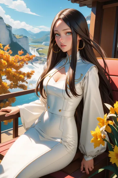 So_Jenna_Miller, good-looking league of legends splash art of an autumn trees with Daffodil, highly detailed, Shin Hanga Repulsive ([Kraken|Cruise ship]:1.3) , hillside and Mossy rock background, Snowing, Very wide view, architecture art, (by Norman Foster:0.7) , Anime screencap, Lonely, Magewave, side lit, F/1.8, Muted Colors, Bright design, sfumato, masterpiece, professional, anime style