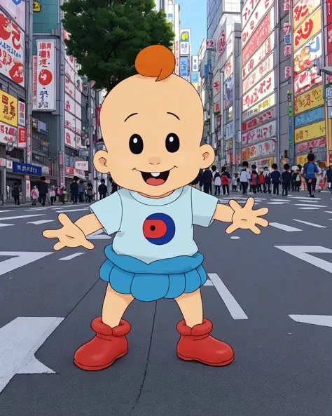An anime BambaBaby in Tokyo <lora:BambaBaby:1.0>