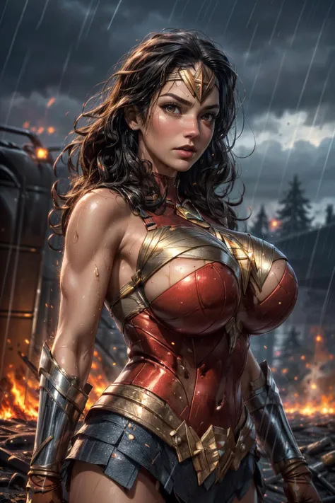 ((Wonderwoman, in the dirty alley,  at night)) ,((SUPERHEROINE WONDERWOMAN IS A FILTHY OLD WHORE, PROSTITUTION)), ((emotional expression,expression of pain and despair, gritando de dor, expression of suffering, olhos arregalados)),(Wonder Woman is squatting, pernas abertas), (((She's crying a lot, ela tem cabelo preto, ela tem cabelo longo))), ((She wears a thick metal necklace around her neck.)), (She is wearing FETISH Ballet Shoes Ankle Strap), (obra-prima, melhor qualidade) 1.5, 1 garota, sozinho, (sexy, mulher bonita, rosto perfeito, olhos perfeitos), corpo inteiro. ((She is wearing starry lace panties)), tears running down your face)), ((WonderWoman in Strappado bondage ,arms tied behind the back, then by use of some method of attachment such as a rope or chain that runs from their wrists to a securing point above, their arms are lifted behind them until the person is forced to bend forward)), ((emotional expression,expression of pain and despair, gritando de dor, expression of suffering, olhos arregalados, expression of fear, corpo se contorcendo de dor)), (((your clothes are torn, your clothes are in rags))) 