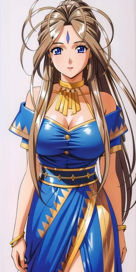 <lora:BelldandyV3:0.7>, belldandy, Belldandy_Blue_Dress, large breasts, standing, solo, masterpiece, best quality, detailed face, detailed eyes, highres,