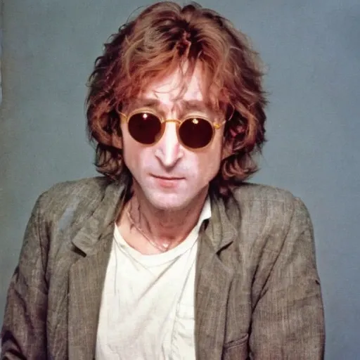 portrait of Lennon_1980 for a magazine photoshoot <lora:Lennon_1980:1>