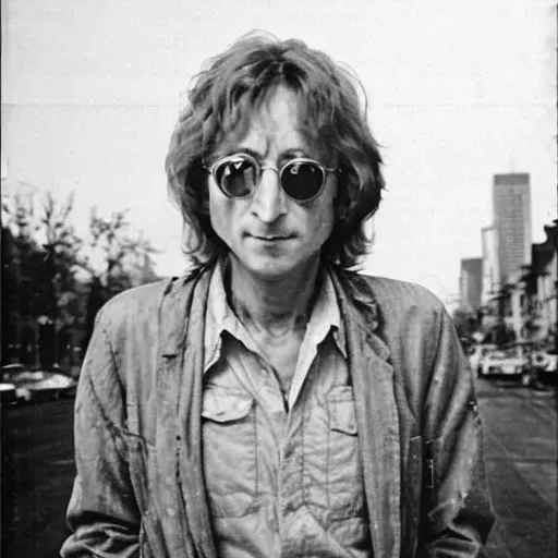 portrait of Lennon_1980 for a magazine photoshoot <lora:Lennon_1980:1>