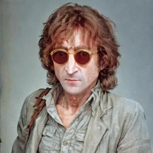 portrait of Lennon_1980 for a magazine photoshoot <lora:Lennon_1980:1>