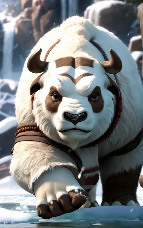 Hyperrealistic art Appa from the last Airbender , made by Stanley Artgerm Lau, WLOP, Rossdraws, ArtStation, CGSociety, concept art, cgsociety, octane render, trending on artstation, artstationHD, artstationHQ, unreal engine, 4k, 8k,