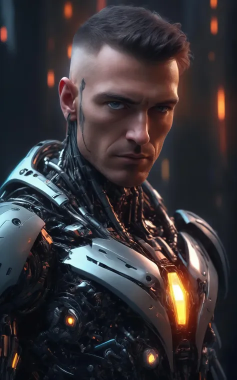 (epic portrait:0.85) a MAN cyborg style christopher balaskas, (masterpiece, top quality, best quality, official art, beautiful and aesthetic:1.2), (photorealistic, ultra realistic 8k CG:1.10), raw photo, photo:1.5, realistic:1.5, photorealistic:1.5, ultra highres, 8k, detailed skin, highest detailed, extreme detailed, 8k wallpaper, colorful, glowing (dark magic:1.10), (intricate details:1.10), (hyperdetailed:1.10), 8k hdr, high detailed, lot of details, high quality, soft cinematic light, dramatic atmosphere, atmospheric perspective