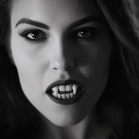 cinematic film still of <lora:vampire fangs teeth 2:1.2>
Female Vampire a closeup of a hot black and white woman with a Vampire Fangs Teeth staring at camera, shallow depth of field, vignette, highly detailed, high budget, bokeh, cinemascope, moody, epic, gorgeous, film grain, grainy
