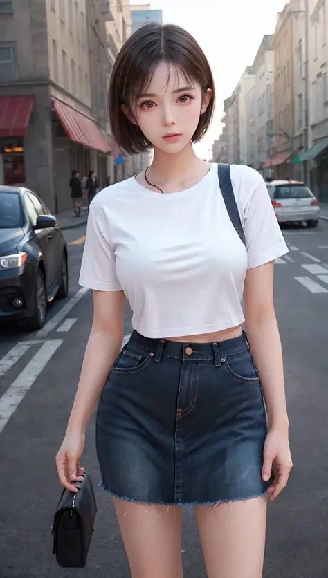 (8k, RAW photo, best quality, masterpiece:1.2), (realistic, photo-realistic:1.37), ultra highres, depth of field, chromatic aberration, caustics, Broad lighting, natural shading,Fujifilm XT3,masterpiece,ultra detailed,tou,1girl, solo,standing, looking at viewer, outdoors,street,<lora:Hoshizaki Ao_05-000008:0.7>