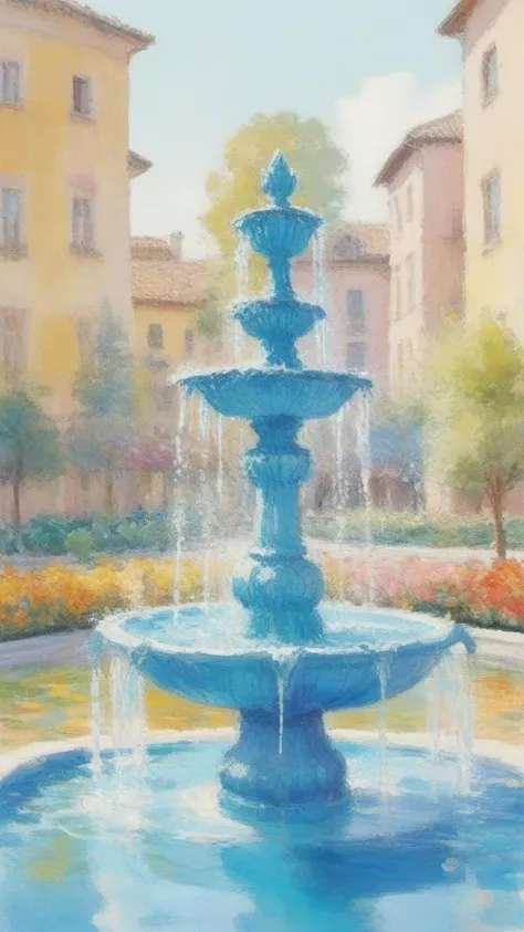 babyblue, modern art, vibrant, fountain, crown, rainbow, <lora:add-detail-xl:0.25>, watercolor, 8k <lora:EldritchImpressionismXL1.5:1>, (balanced center composition, :0.5), Designed by Jialiang