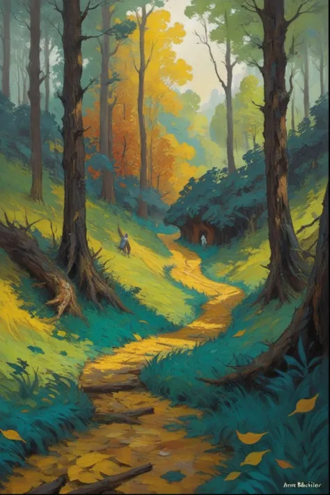 REALISTIC ART STYLE,
by Anne Bachelier,Amanda Clark,Barry Windsor-Smith,Carl Spitzweg,
Abstractions,color blocks,bold strokes,
<lora:EldritchImpressionismXL1.5:0.9>,impressionist painting,
Two roads diverged in a yellow wood,
And sorry I could not travel both,
And be one traveler,long I stood,
And looked down one as far as I could,
To where it bent in the undergrowth,
Then took the other,as just as fair,
And having perhaps the better claim,
Because it was grassy and wanted wear,
Though as for that the passing there,
Had worn them really about the same,
And both that morning equally lay,
In leaves no step had trodden black.,
Oh,I kept the first for another day!,
Yet knowing how way leads on to way,
I doubted if I should ever come back,
I shall be telling this with a sigh,
Somewhere ages and ages hence,
Two roads diverged in a wood,and I,
I took the one less traveled by,
And that has made all the difference.,