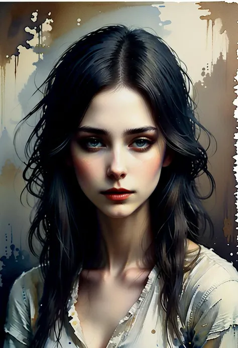 Positiv Clip L
style of Casey Baugh, watercolor, ink mix, Full shot of a, (in the style of Claude Monet), skinny gothic woman
Positive Clip G
style of Casey Baugh, watercolor, ink mix, Full shot of a, (in the style of Claude Monet), an award-winning photography, an impressive Full shot of the face of a skinny Gothic woman that captivates the viewer. Her pale, porcelain-like skin appears almost supernatural, while her dark eyes exude depth and penetration. The fine details of her face are accentuated by the interplay of light and shadow, highlighting her distinctive features. The dark lips lend a mysterious sensuality to her expression. This close-up captures the intensity and captivating allure of Gothic aesthetics in a single moment
---------