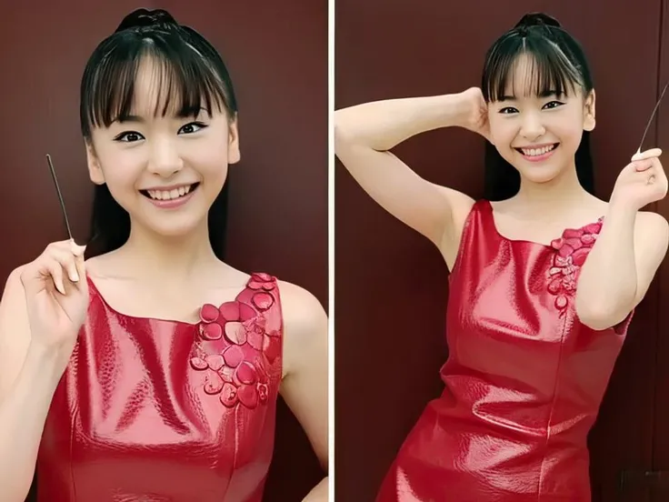 masterpiece,beautiful,extremely detailed,(ultra high res),(8k UHD best quality), (realistic, photo-realistic:1.37), depth_of,field, blurry_background, photo_inset,Dramatic lighting,reference_inset,photo_background,photorealistic,looking_at_viewer,1girl,detailed skin,shiny skin,(((dance))),(((full body))),gakky <lora:Gakky_Pocky_CM:1>