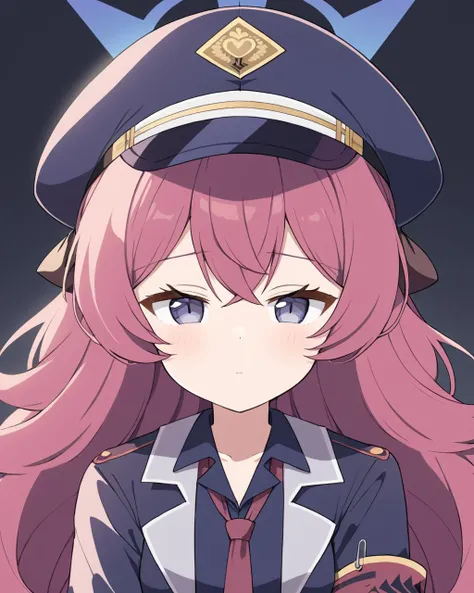 iroha \(blue archive\),1girl, solo, one_eye_closed, looking_at_viewer, peaked_cap, long_sleeves, parody, portrait, black_headwear, simple_background, flat_color, military_hat, slit_pupils, halo
<lora:iroha_(blue_archive)_image1923_2023-11-27-000012:1>halo. gorgeous,key visual, vibrant, studio anime,award-winning, professional, highly detailed,high budget, cinemascope