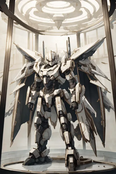 mecha <lora:OldMechaToy:1>,Glass case