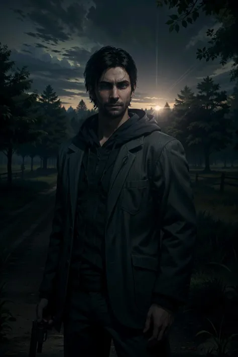 (masterpiece, best quality:1.3)
<lora:epi_noiseoffset2:1> <lora:add_detail:0.7> <lora:AlanWake:0.8>
AlanWake, solo, black hair, 1boy, solo, horror \(theme\), dark, peaceful countryside, midday, idyllic and serene with bright sunlight on rolling fields
