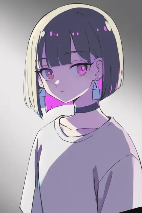 <lora:Nira_studyme_v1:0.8>, pink eyes, nirachan, earrings, bob cut, grey shirt,
standing, upper body,
(high quality:1.1), (high resolution:1.1), 4k, 1girl, <lora:NoiseOffset_v2:1.0>