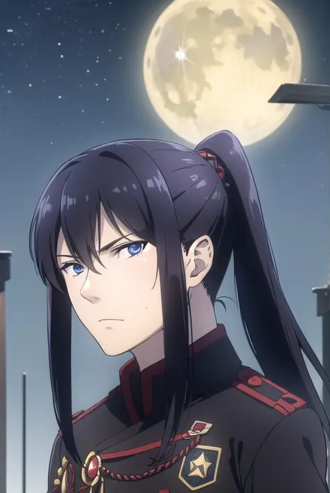 yuukanda, <lora:yuu kanda hallow s1-lora-nochekaiser:1>,
yuu kanda, long hair, black hair, ponytail, male focus,
BREAK uniform, military, military uniform,
BREAK outdoors, city, starry sky, night, moon,
BREAK looking at viewer, (cowboy shot:1.5),
BREAK <lyco:GoodHands-beta2:1>, (masterpiece:1.2), best quality, high resolution, unity 8k wallpaper, (illustration:0.8), (beautiful detailed eyes:1.6), extremely detailed face, perfect lighting, extremely detailed CG, (perfect hands, perfect anatomy),