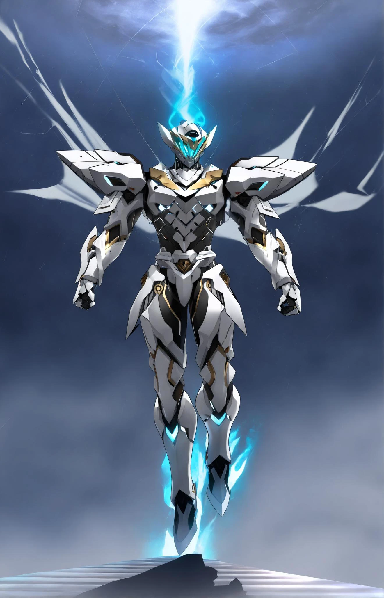 8k, best quality, masterpiece, (ultra-detailed:1.1), (high detailed skin),
<lora:LKtrainre-A3-Tanger-000010:0.7>, Sam /(honkai: star rail/), armor, white armor, 1boy, male focus, helmet,
full body,
illustration,robotic figure descending from the heavens,gleaming metal surface,emitting a soft glow,as it gracefully descends,lighting up the darkness below,a scene of futuristic wonder and awe,darkened earth below,dismal sky above,fiery meteors streaking through the atmosphere,creating a stark contrast of light and shadow,viewed from a dynamic perspective,the hero's arrival is heralded.