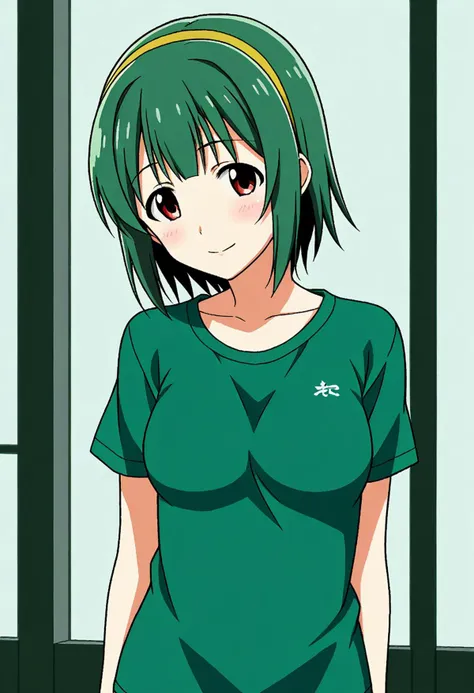 1girl, otonashi kotori, idolmaster, t-shirt
 <lora:pony-imas-v1:1>