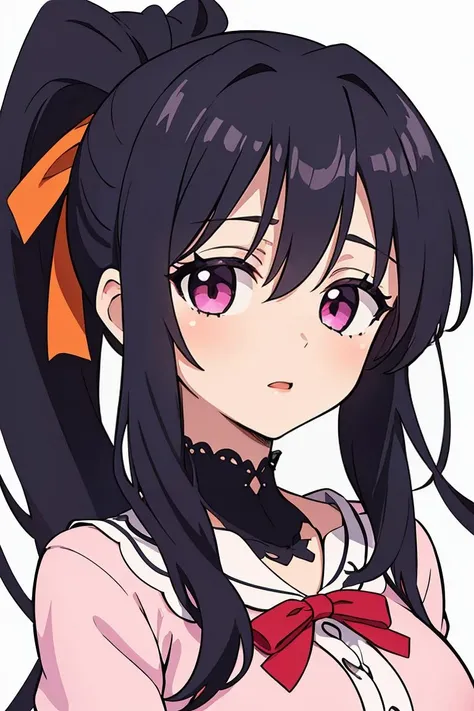 (masterpiece, best quality), 1girl, beautiful face,  <lora:himejima_akeno:1> himejima_akeno, ponytail, long hair, ribbon