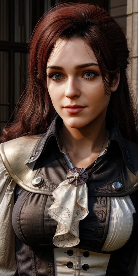 <lora:ACUElise:0.9> ACUElise, realistic, detailed face, (anatomically correct proportions:1.2), huge breasts, <lora:breastsizeslideroffset:0.5>, extremely detailed military uniform, collar, belt, background of the jungle, <lora:add_detail:1>