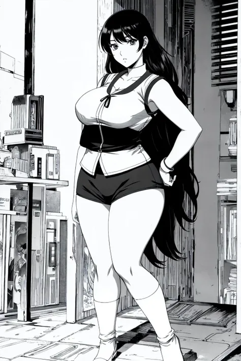 1girl,manga style,thick
