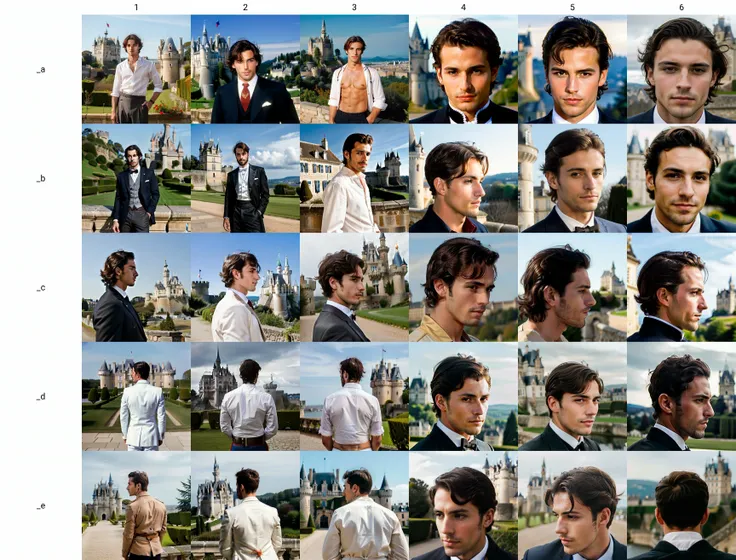 <hypernet:A1 Extra-600000:0.55>, a handsome french man in front of a castle