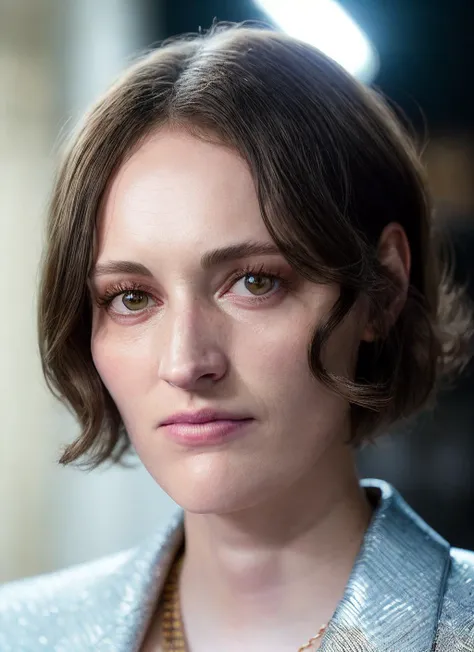 portrait of skswoman, wearing luxury clothing , background dungeon epic (photo, studio lighting, hard light, sony a7, 50 mm, matte skin, pores, colors, hyperdetailed, hyperrealistic), <lyco:Phoebe Waller-BridgeV3:1.2>