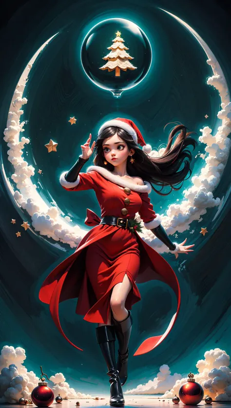 masterpiece,best quality,ultra high res,visually stunning,beautiful,(abstract art:1.3),1girl,sorceress,dark theme,(wearing christmas clothes,magic in the air),<lora:EnvyFantasyMix05:0.8>,