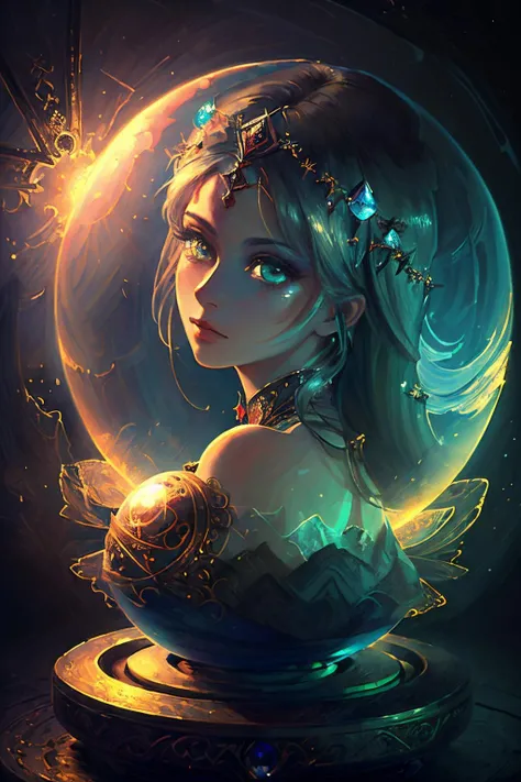 (masterpiece, best_quality, ultra-detailed, immaculate:1.3), epic, illustration, the mysterious enchantress gazes into her crystal ball. <lora:envyfantasymix05-envy_fantasy_mix_05_-_v1.0:0.7> ., <lora:realistic_quality-realistic_quality_leco_-_v1.0:0.7>