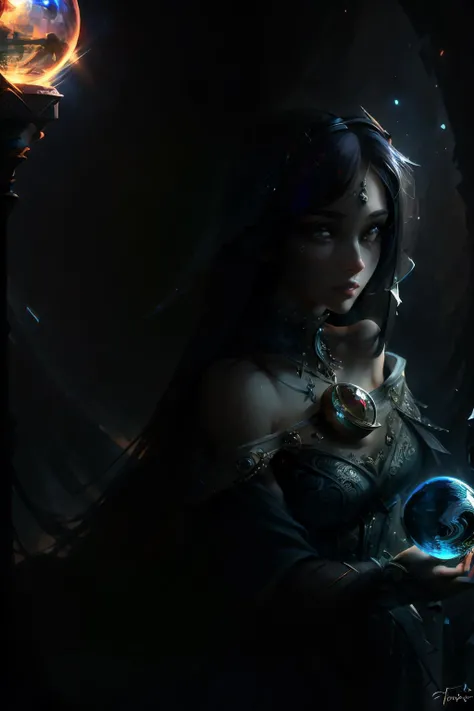 (masterpiece, best_quality, ultra-detailed, immaculate:1.3), epic, illustration, the mysterious enchantress gazes into her crystal ball. <lora:envyfantasymix05-envy_fantasy_mix_05_-_v1.0:0.7> ., <lora:realistic_quality-realistic_quality_leco_-_v1.0:0.7>