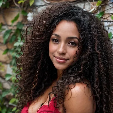 <lora:CamilaLobo-10:0.8> camilalobo, a woman with long curly hair posing for a picture in front of a wall, (closeup photo), (perfect face), bokeh, 135mm, 8k, super detail, ccurate, best quality