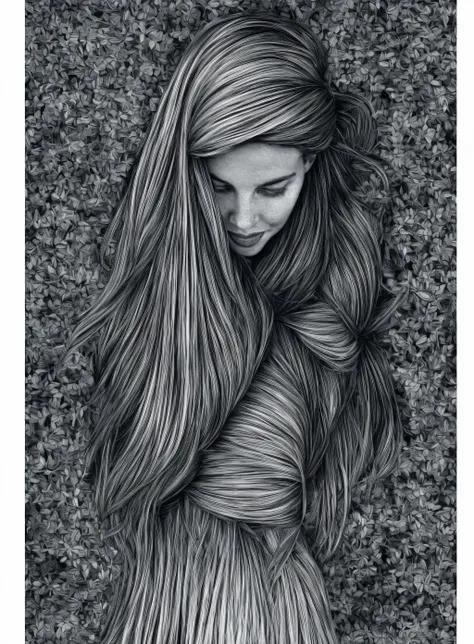 highly detailed, portrait of a young beautiful MorJ4mTTXV1C woman standing in the middle of a peach orchard, evang, sketch, drawing, black and white, rule of third, golden ratio, eye contact, beautiful face, pretty smile, long hair, black vignette, <lora:LowRA:0.8> <lora:add_detail:0.8>