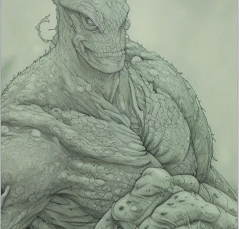 Evang, swamp creature with detailed scales