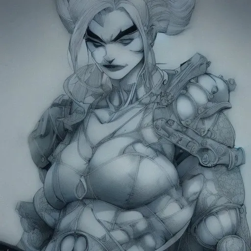 Evang, Harley Quinn, detailed an intricate