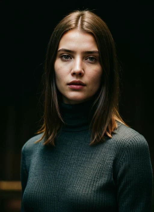 A stunning intricate full color portrait of (sks woman:1), wearing a black turtleneck, epic character composition, by ilya kuvshinov, alessio albi, nina masic, sharp focus, natural lighting, subsurface scattering, f2, 35mm, film grain, <lora:locon_cobiesmulders_v1_from_v1_64_32:1>
