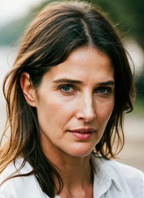 RAW photo of sks woman , natural lighting, 8k uhd, dslr, soft lighting, high quality, film grain, Fujifilm XT3, by Annie Leibovitz, <lora:locon_cobiesmulders_v1_from_v1_64_32:1>