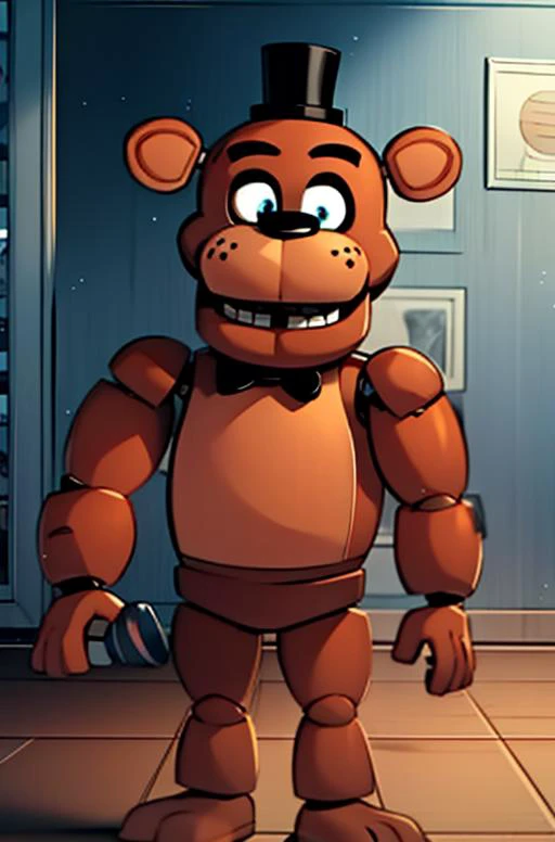 <lora:ttg-03:1> ttg, 1boy, <lora:fnaf-freddy:1> freddy, solo, robot, masterpiece, best quality