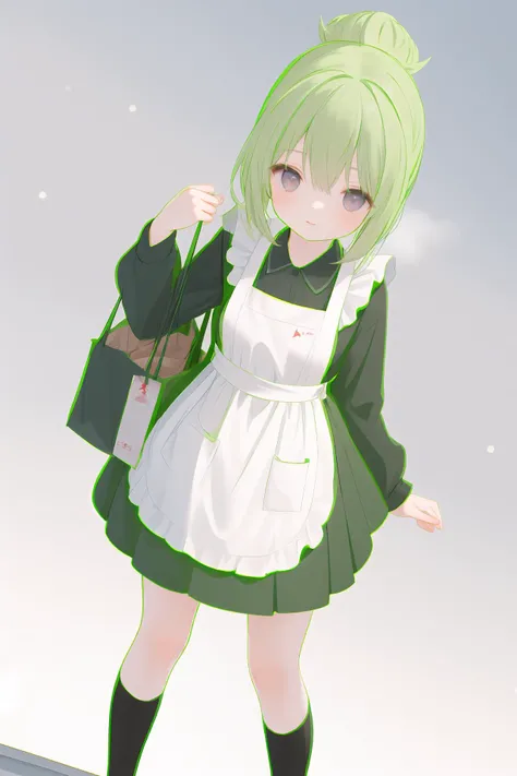 (best quality, masterpiece, highres),1girl,solo,dynamic_angle,
topknot,winter tote,apron,cropped legs,nikon af-s 70-200mm,
<lora:color stroke_v1.03:1>,green stroke,