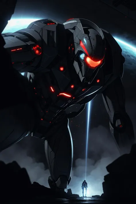 humanoid mech, spaceship inside, Tsutomu Nihei style, Sidonia no Kishi, gigantism, laser generator, multi-story space, futuristic style, Sci-fi, hyperdetail, laser at center, laser from the sky, energy clots, acceleration, light flash, speed, anime, drawing, 8K, HD, super-resolution, manga graphics, Drawing, First-Person, 8K, HD, Super-Resolution