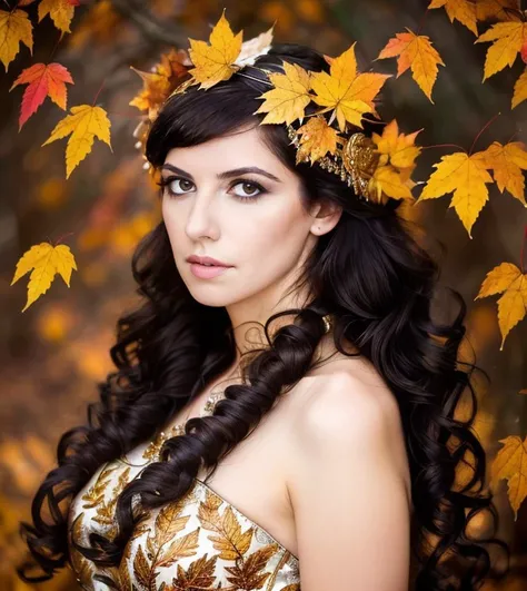 Masterpiece, beautiful ahu_turkpence, drill hair, wearing gold laced dress, autumn, leaves, trees, best quality, samdoesarts, portrait, intricate detail, relaxing, brown eyes, headdress, detailed eyes, big pupils, brown eyes
<lora:ahu_turkpence-000008:0.8>,